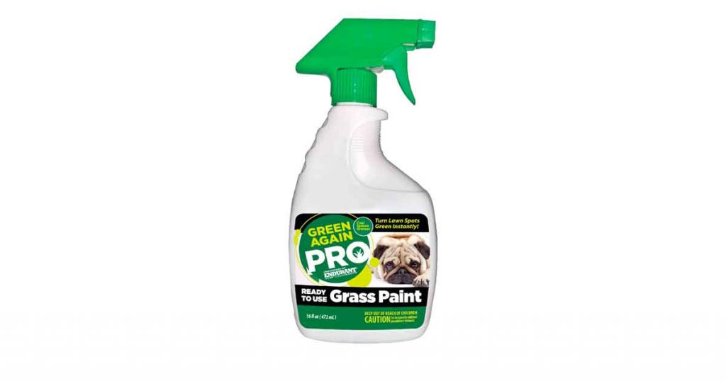Grass Paint Safe for Pets Green Again Pro for grass spots and pet urine stains on lawns